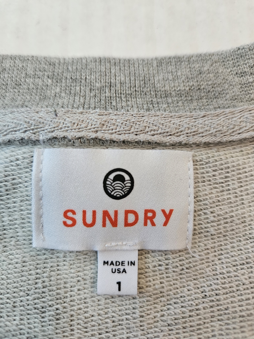 Sundry Anthropologie Embroidered Floral Gray French Terry Pullover Sweatshirt, S - Picture 4 of 12